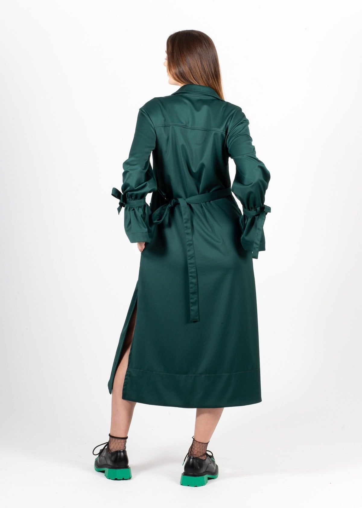 The Lisbon Maxi Shirt Dress (Green)