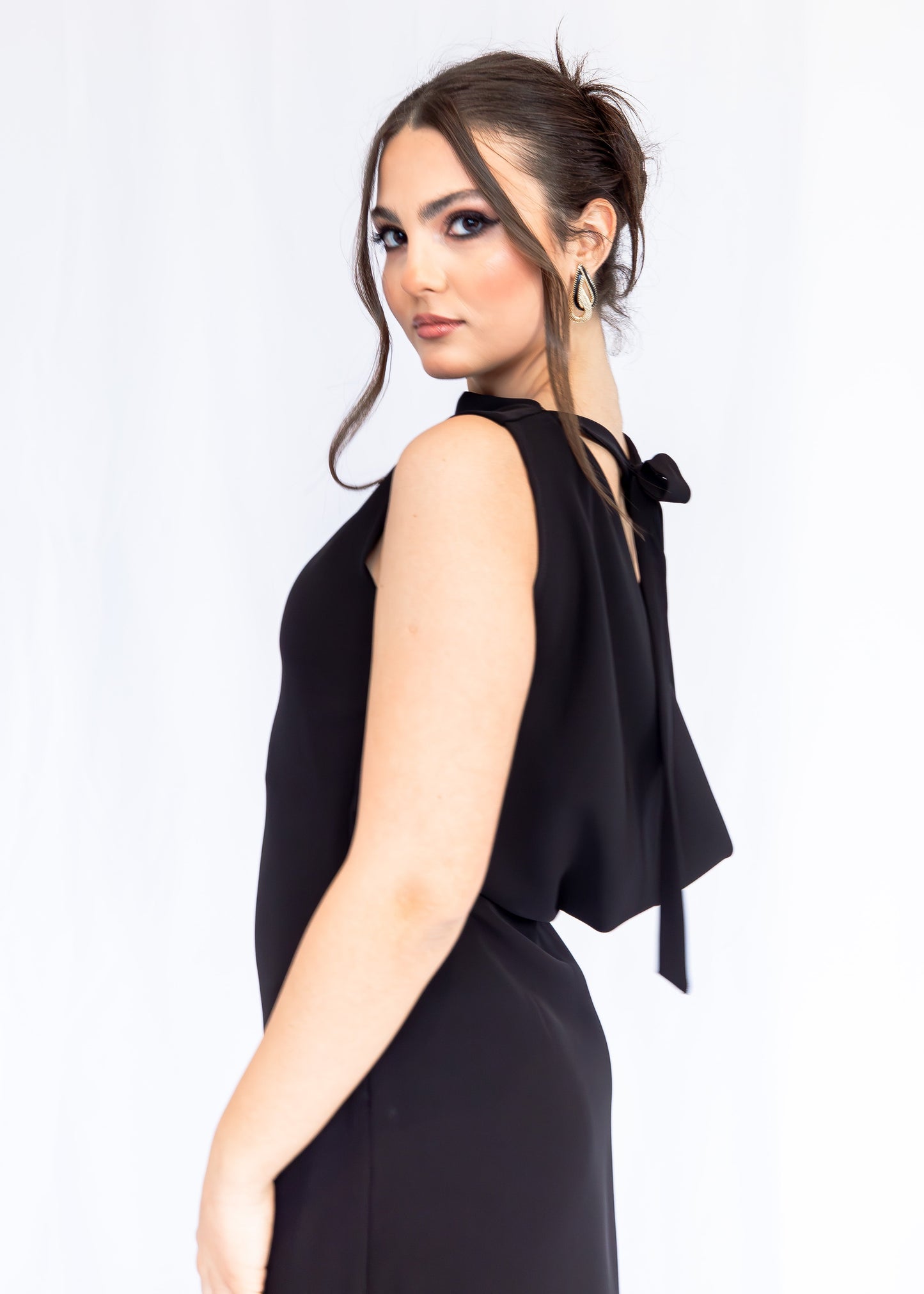 The Midi Hourglass Dress With Deep Back Cowl ('Ayne by Goreea) - Goreea Designs