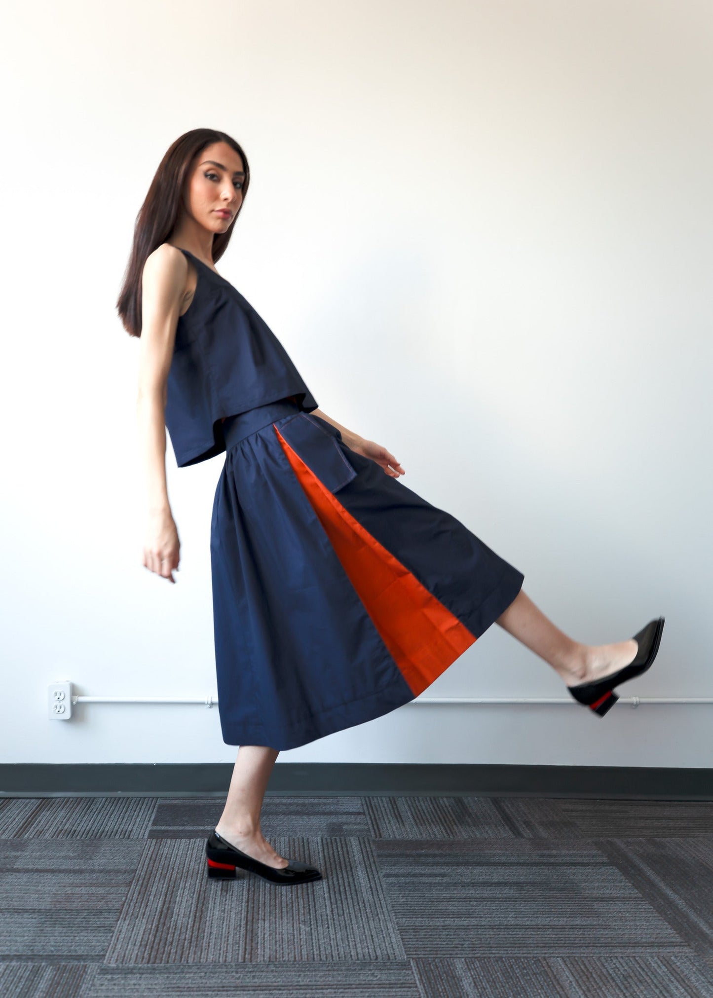 THE MIKA SKIRT IN NAVY BLUE