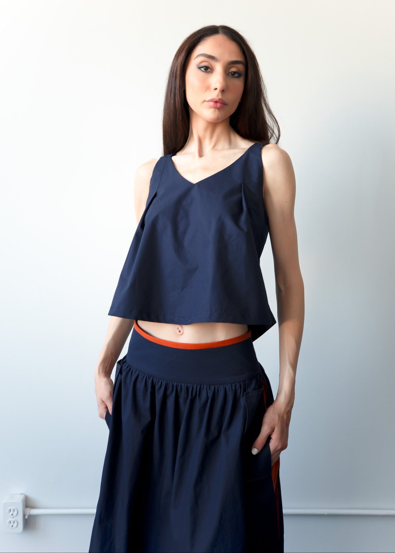 THE MIKA SKIRT IN NAVY BLUE
