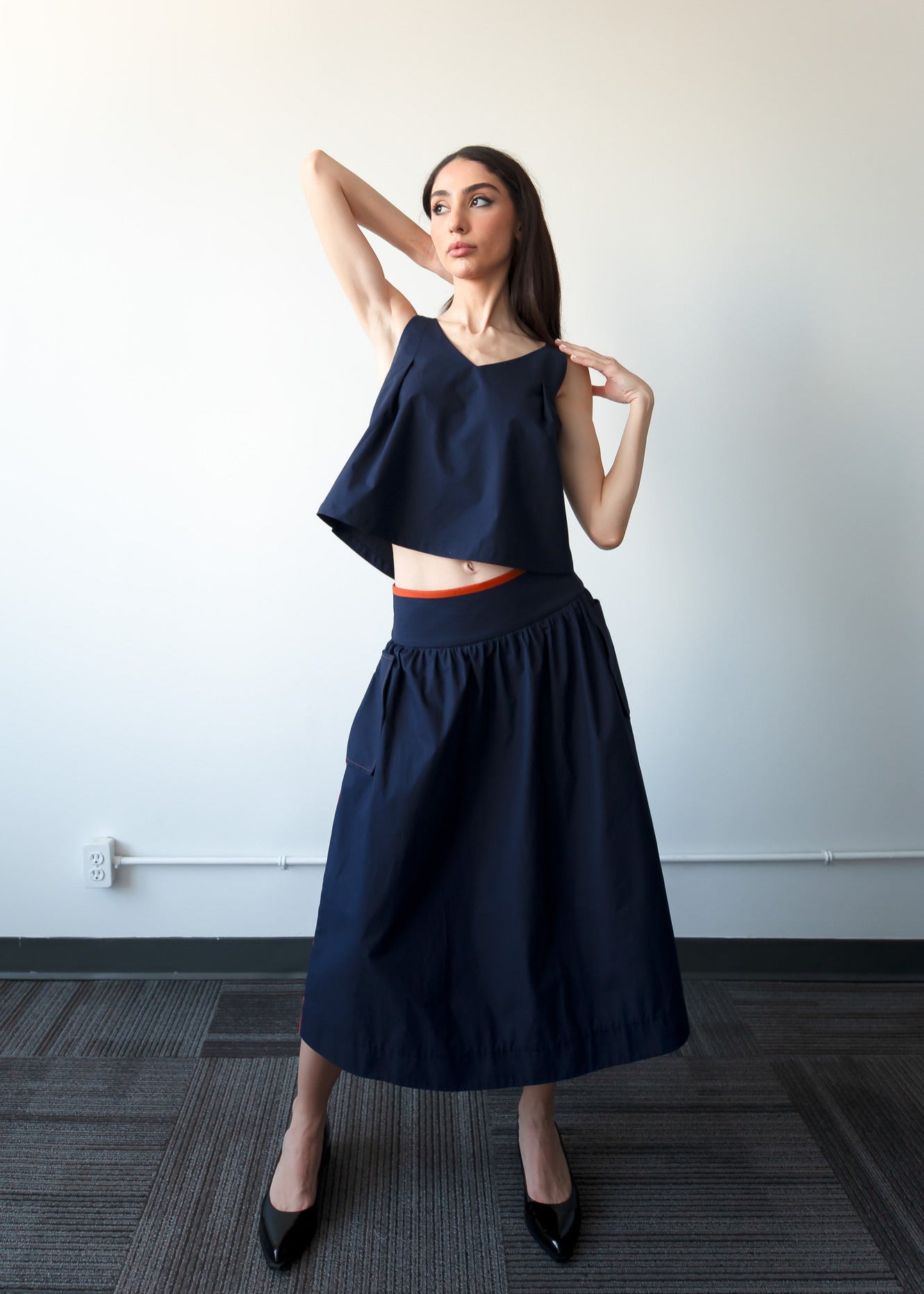 THE MIKA SKIRT IN NAVY BLUE