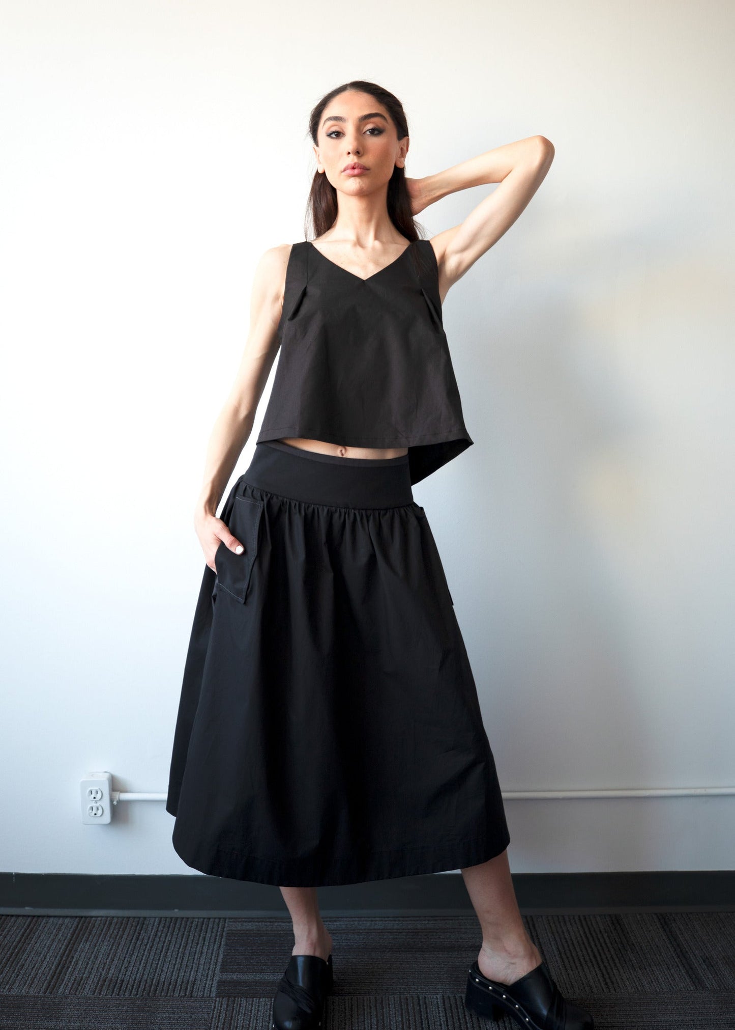 THE MELIKA TOP IN BLACK - Goreea Designs