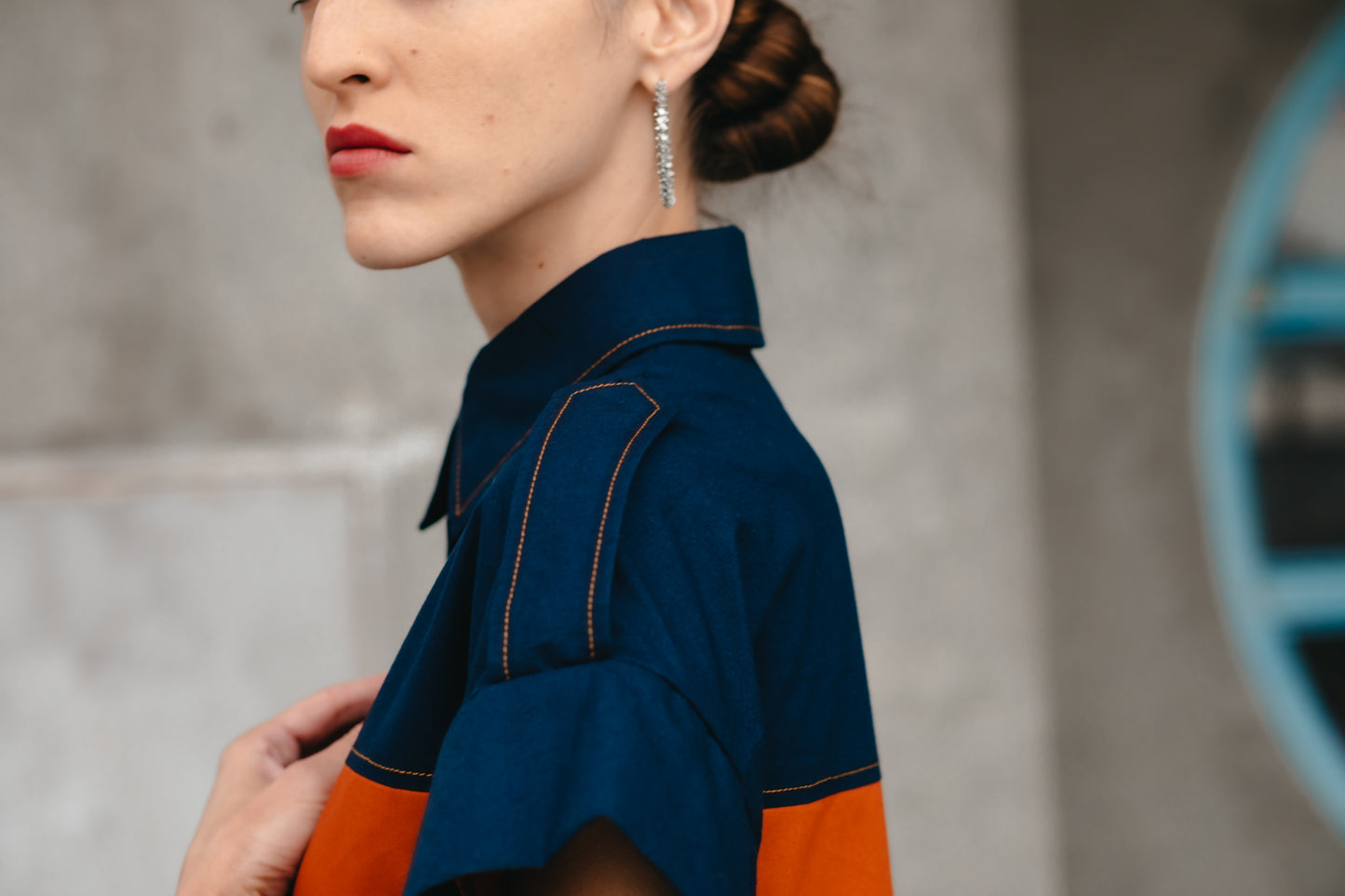 MIRA SHIRT DRESS (Navy) - Goreea Designs