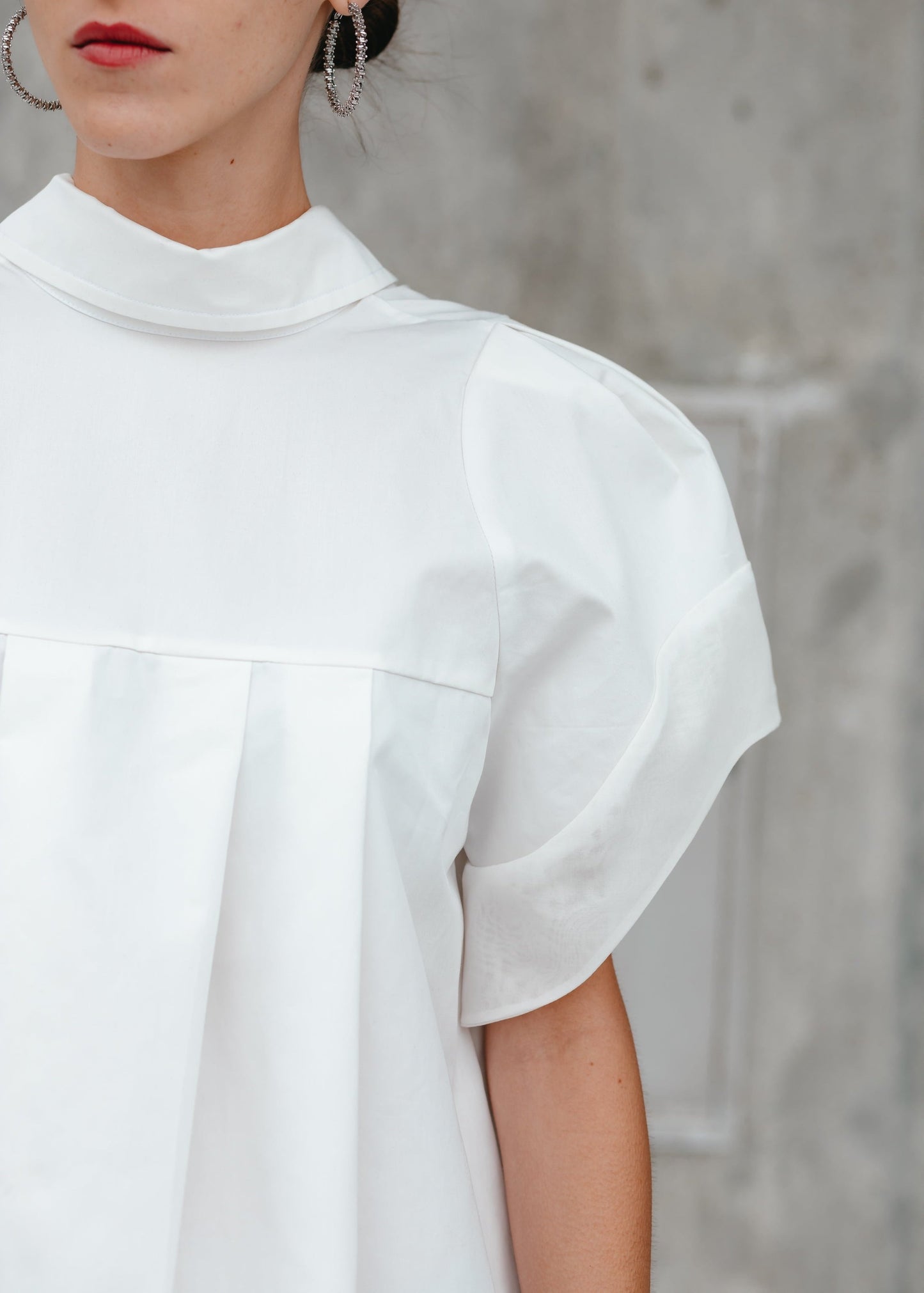 MONIQUE SHIRT DRESS (White) - Goreea Designs