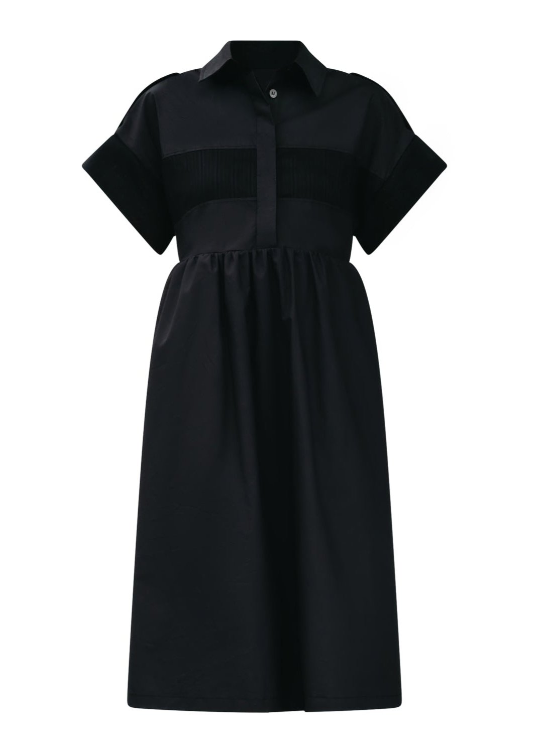 MIRA SHIRT DRESS (Black) - Goreea Designs