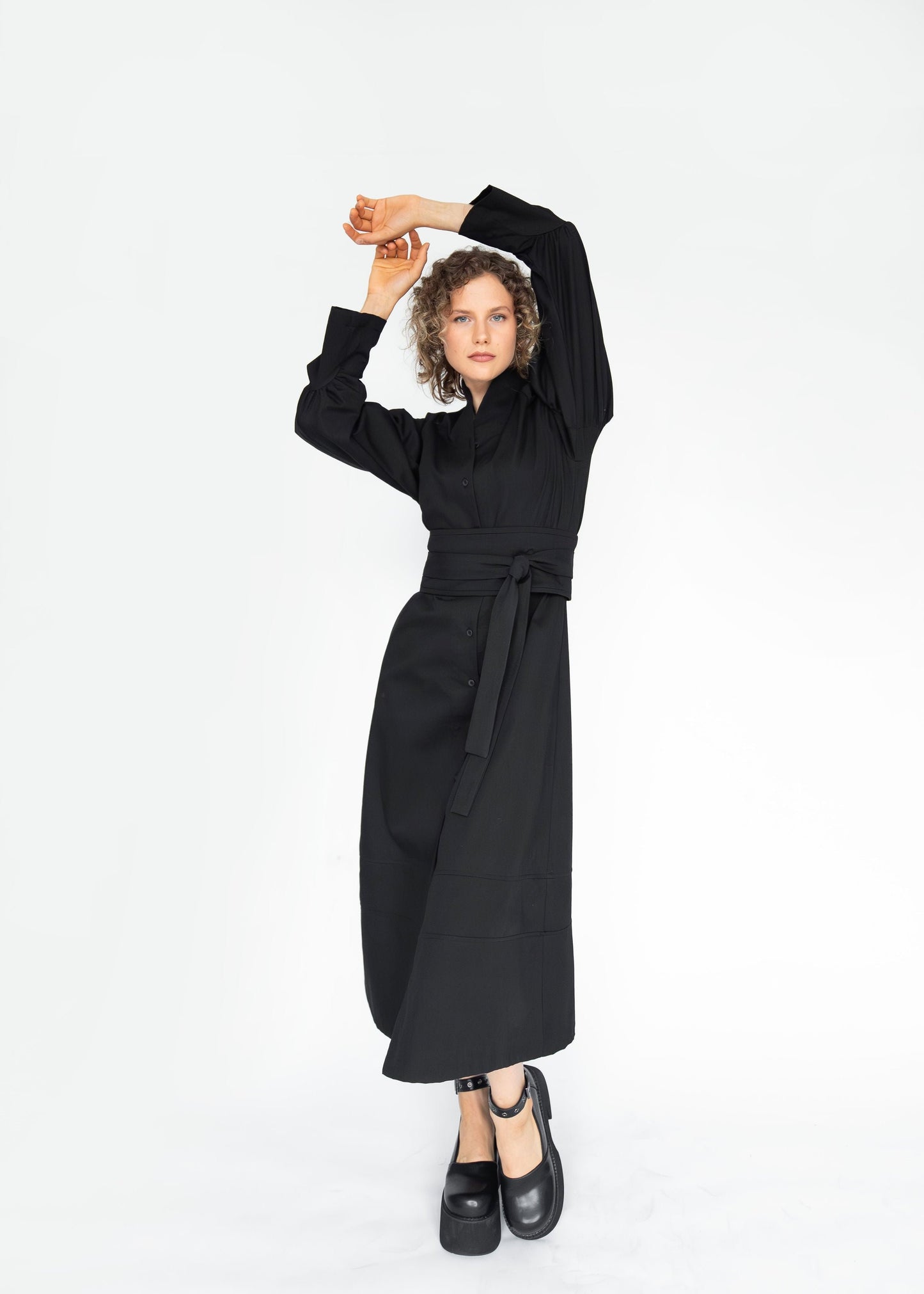 Wide Adjustable Black Belt - Goreea Designs