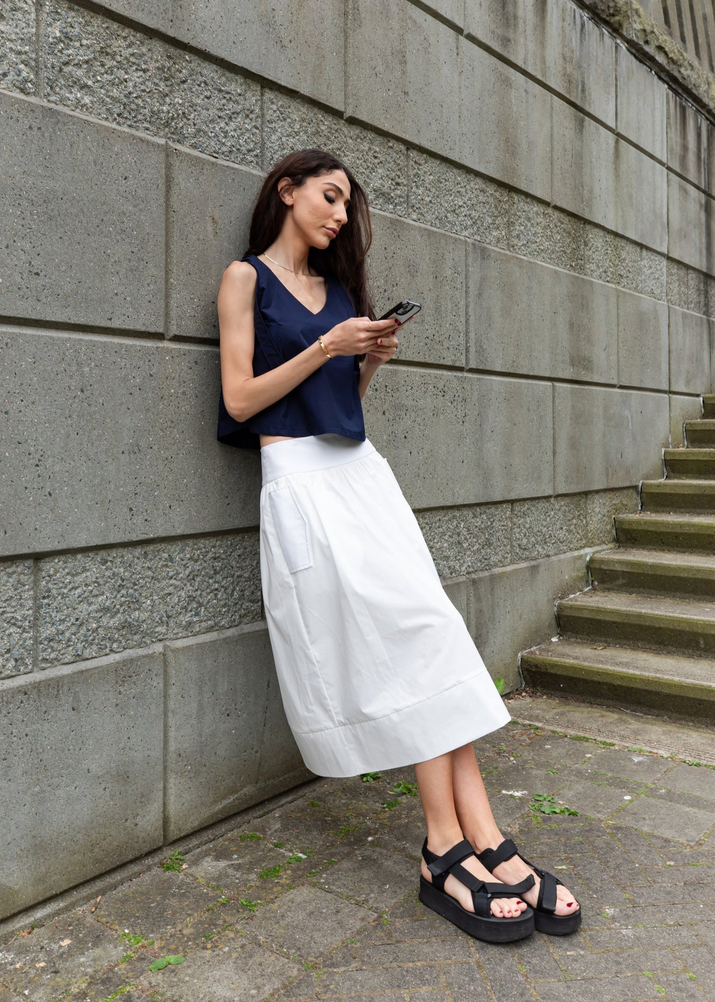 THE ISOLDE SKIRT IN WHITE - Goreea Designs