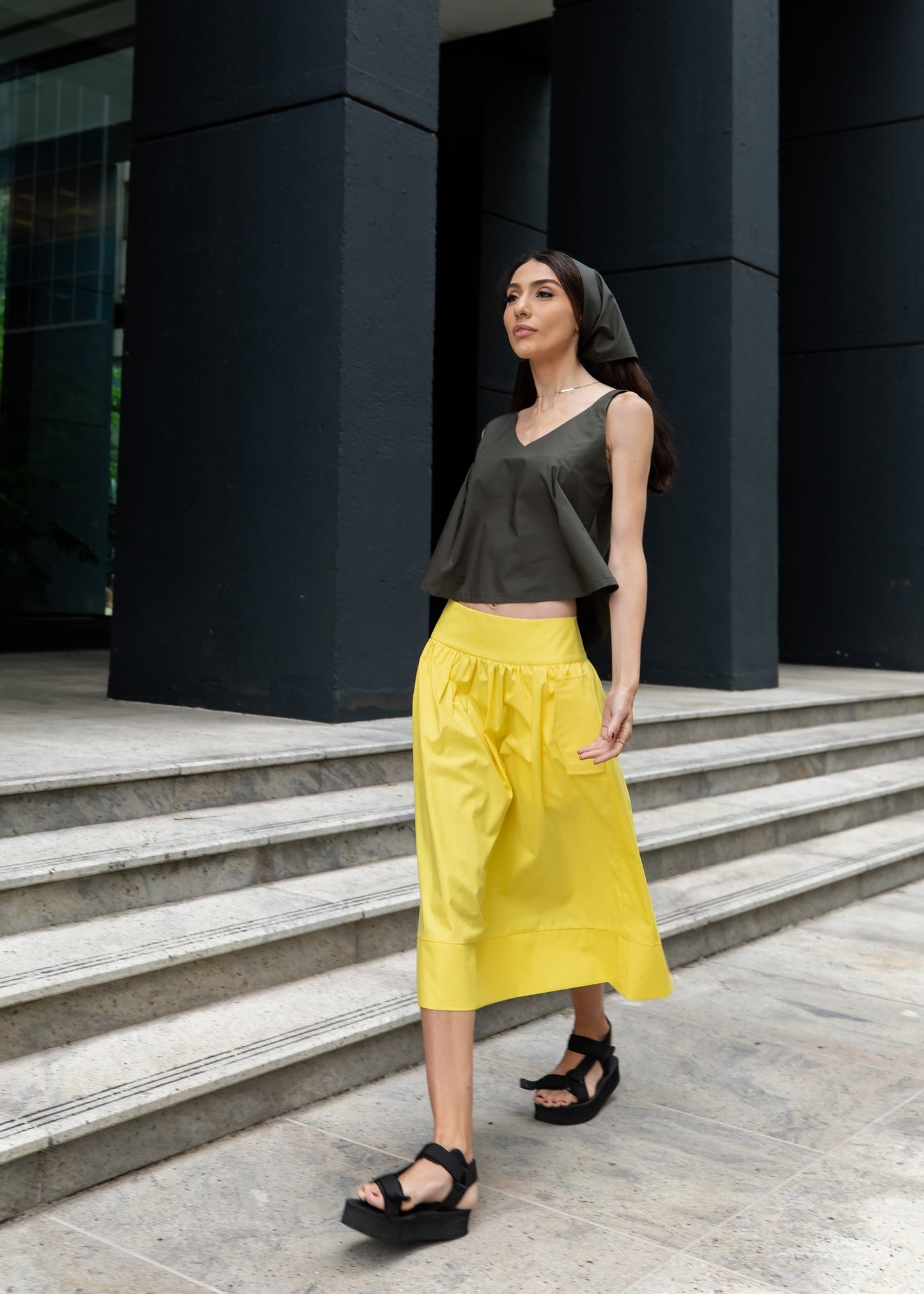 THE MELIKA TOP IN GREEN - Goreea Designs