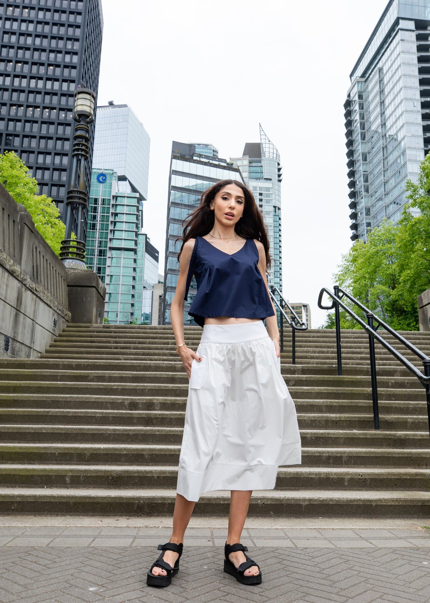 THE ISOLDE SKIRT IN WHITE - Goreea Designs
