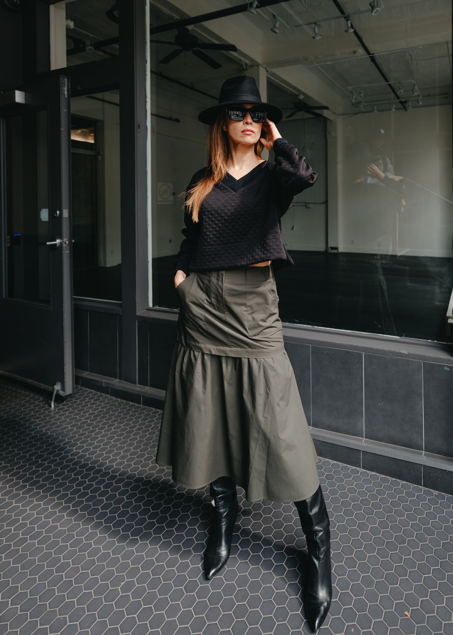 EMILY SKIRT IN GREEN