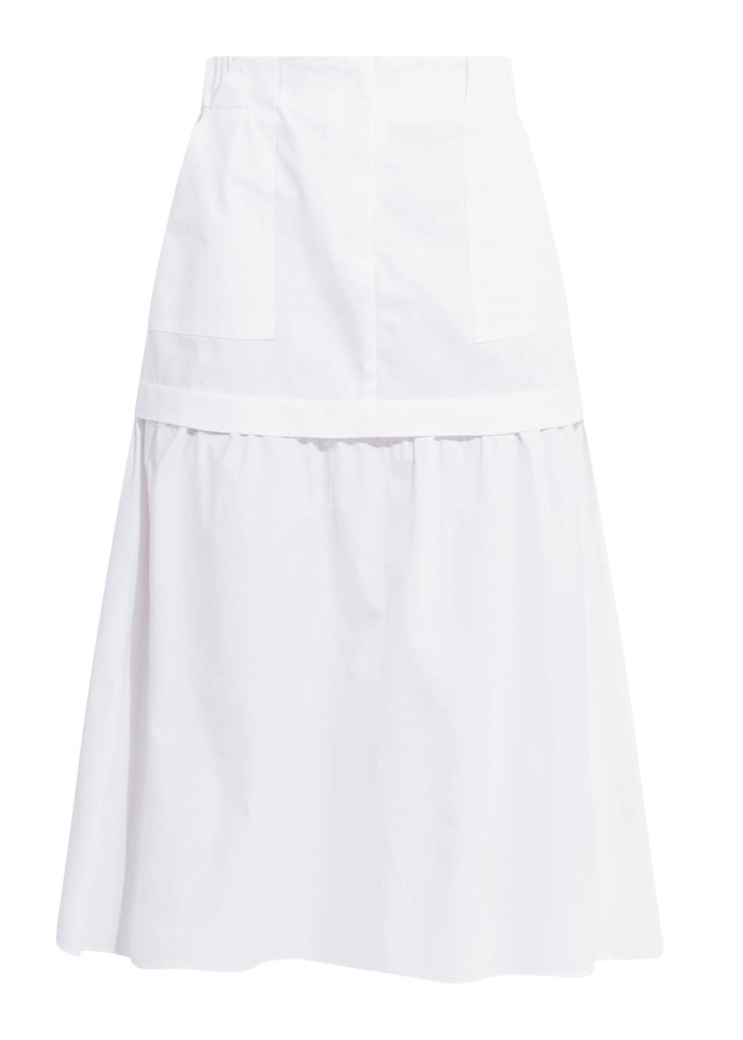 sustainable white midi skirt
elevated basics
designer summer skirt
made in Canada
Wolf and Badger
slow fashion
urban chic style