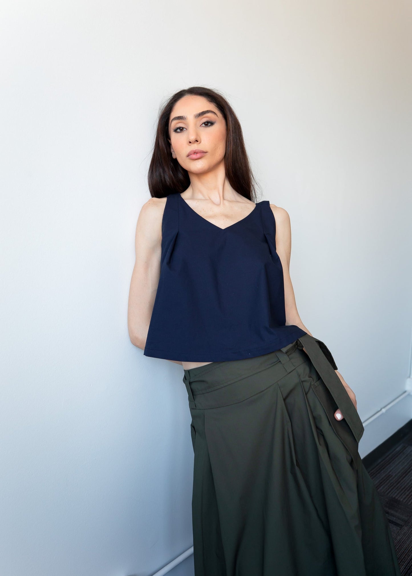 THE MELIKA TOP IN NAVY
