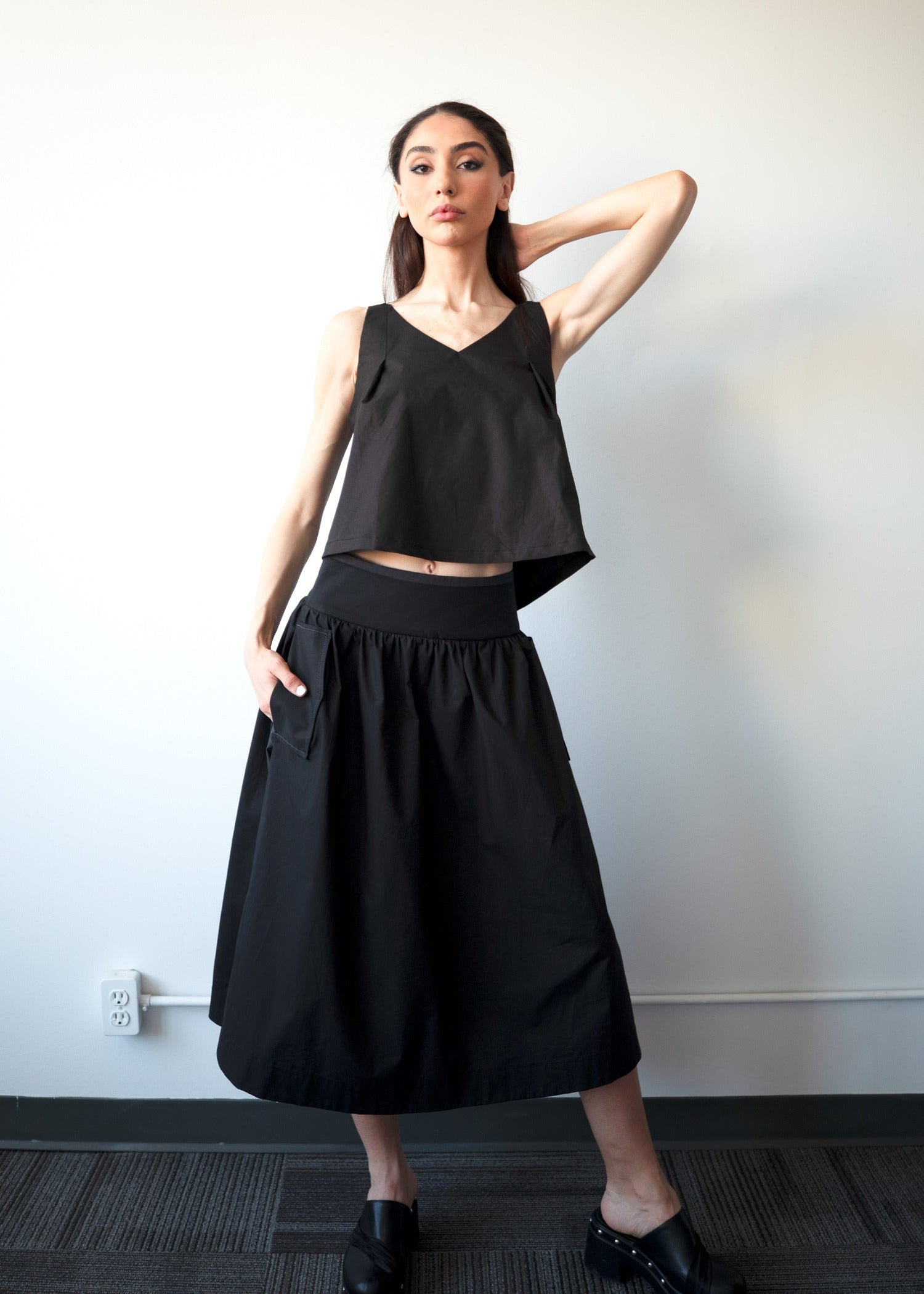 THE MELIKA TOP IN BLACK - Goreea Designs