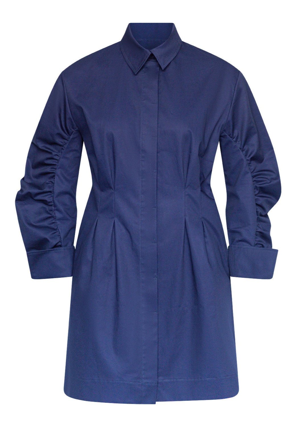 The Capri Mini Shirt Dress (Navy) - Goreea Designs