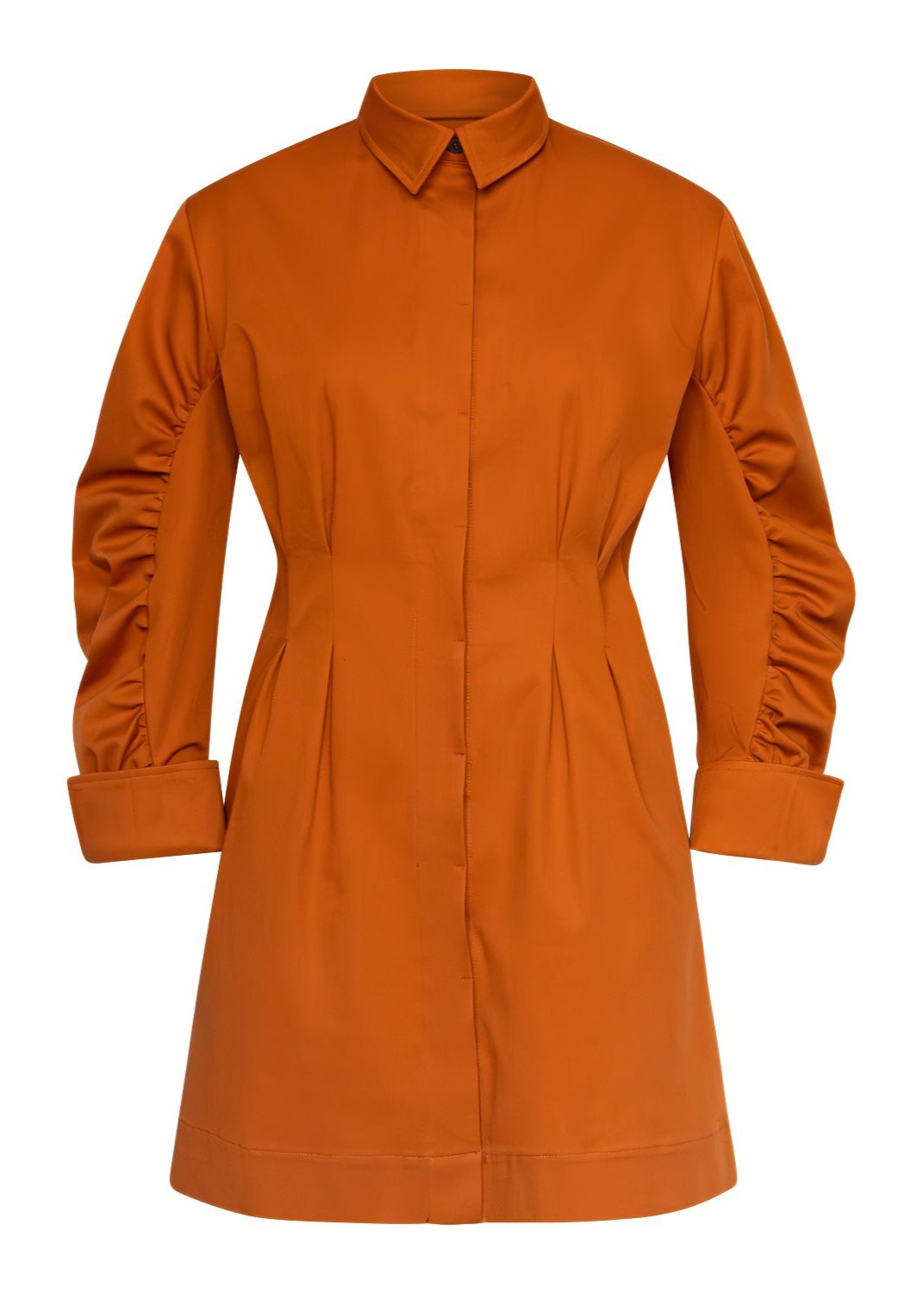 The Capri Mini Shirt Dress (Caramel) - Goreea Designs