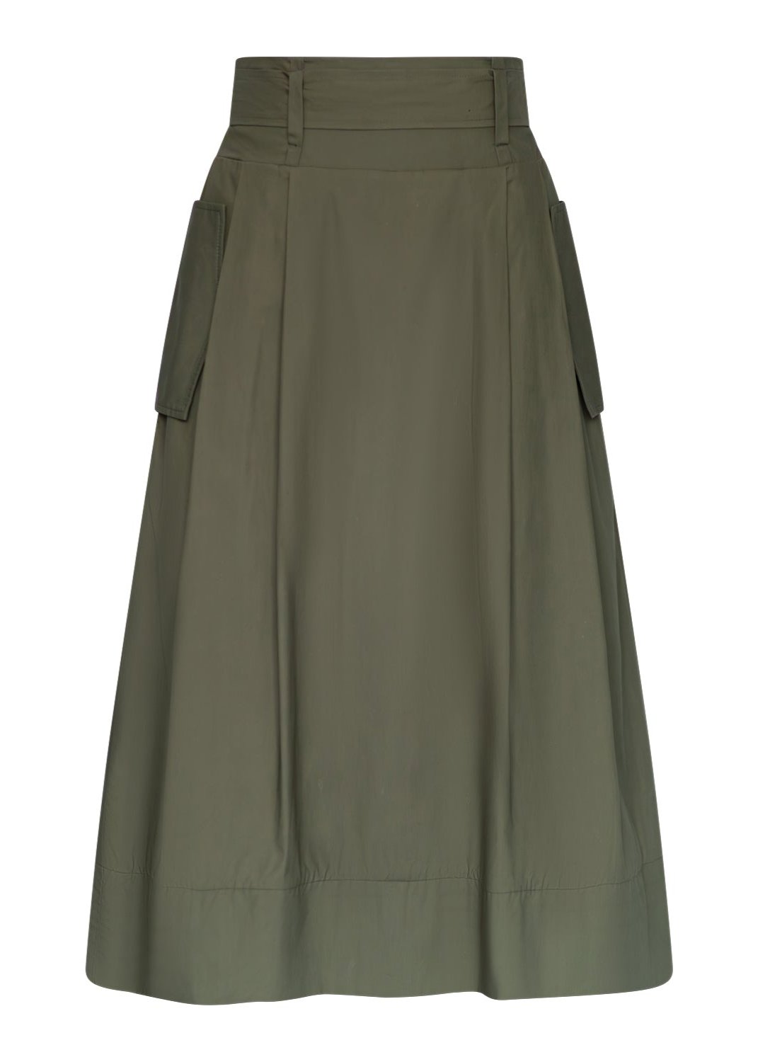 THE KENT PLEATED SKIRT (Olive Green) - Goreea Designs