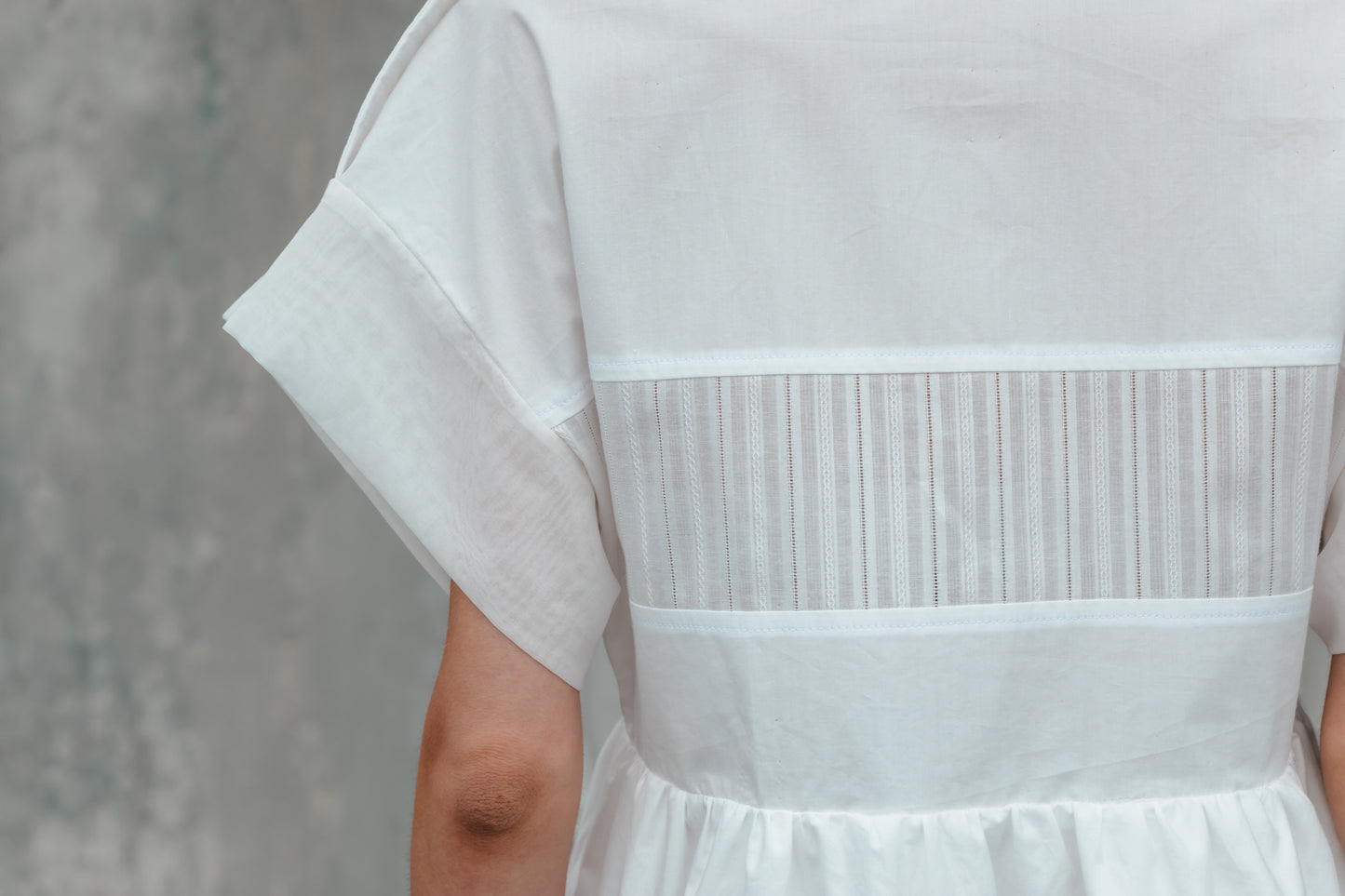 MIRA SHIRT DRESS (White) - Goreea Designs