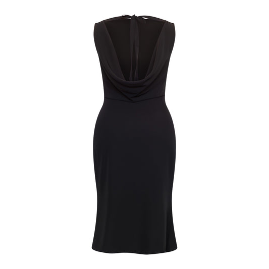 The Midi Hourglass Dress With Deep Back Cowl ('Ayne by Goreea)