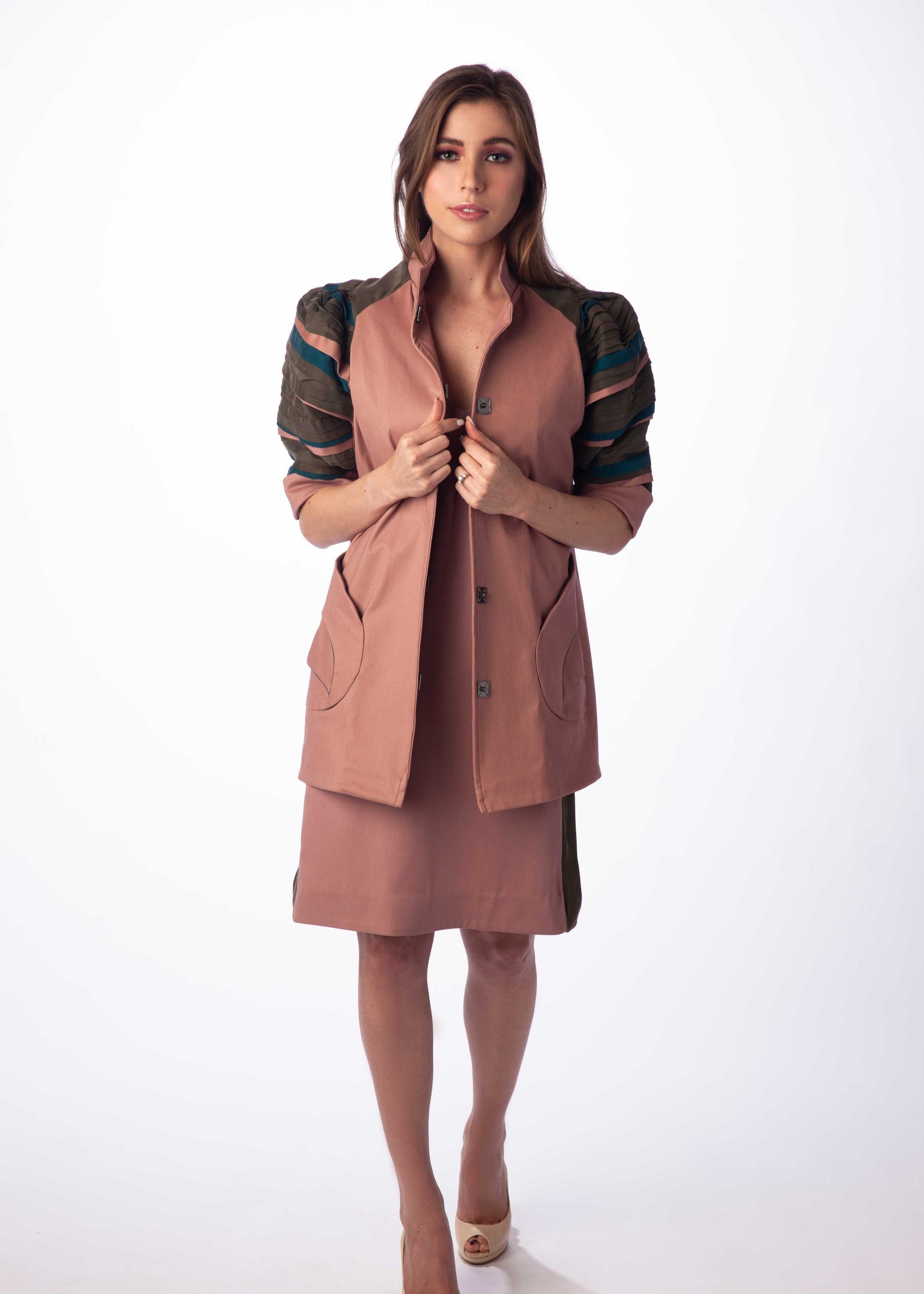 THREE QUARTERS SLEEVE JACKET – Goreea - Main Image